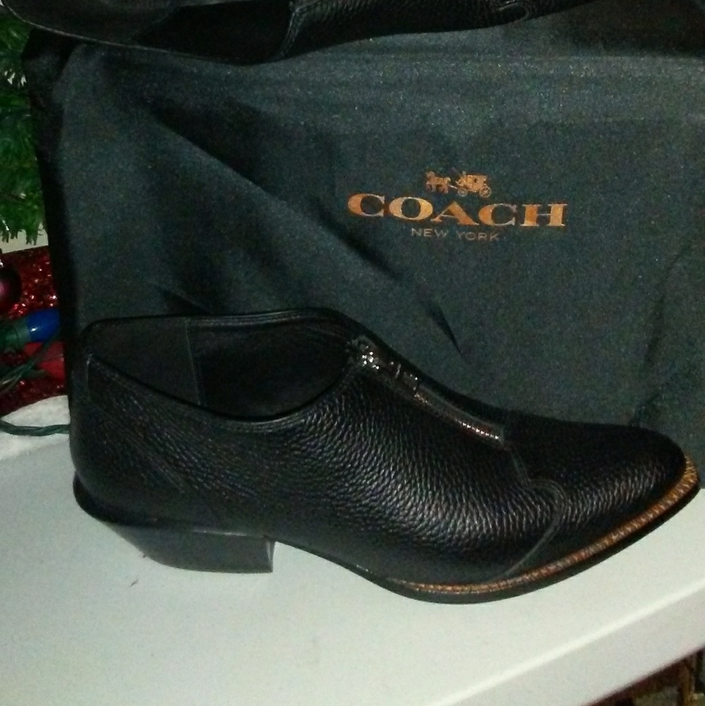 Coach ankle boot Black leather sz 8.5